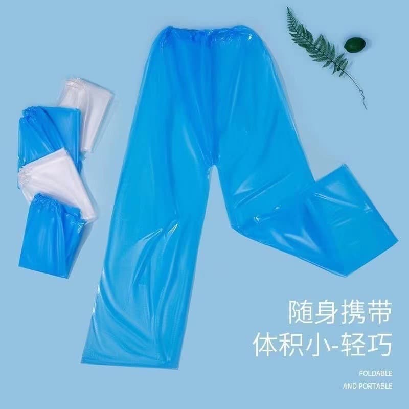 Disposable thickened full-body waterproof wader pants with foot coverage, unisex long rafting/riding/takeaway touring set
