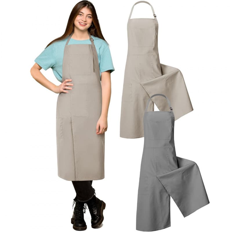 Amazon Split-leg Apron Waterproof Pottery Apron Wholesale Cross-border Stain-resistant Export Apron Customizable Logo Printing