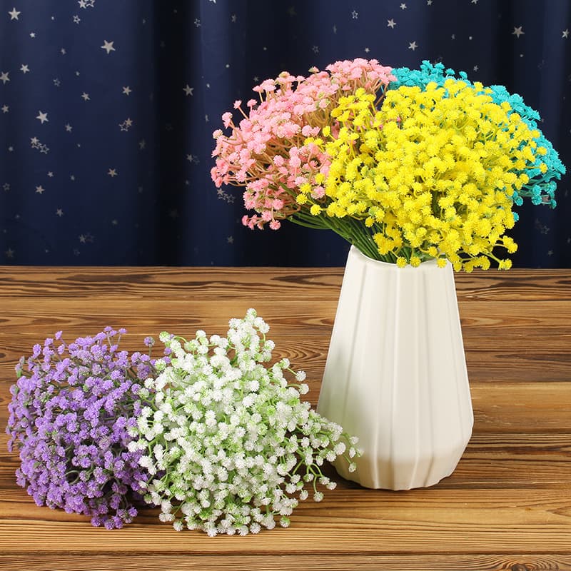 Simulated flowers and stars, fake flowers and green plants, diy ornaments, artificial wedding wedding living room home decoration plastic bouquets