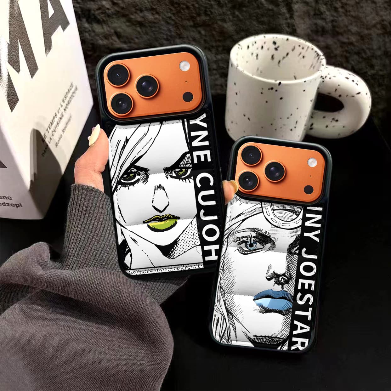 JoJo Padded Down Jacket Style Case for iPhone 18 Pro Max, Compatible with Apple 12/13P, Protective Hard Case for 16, 17