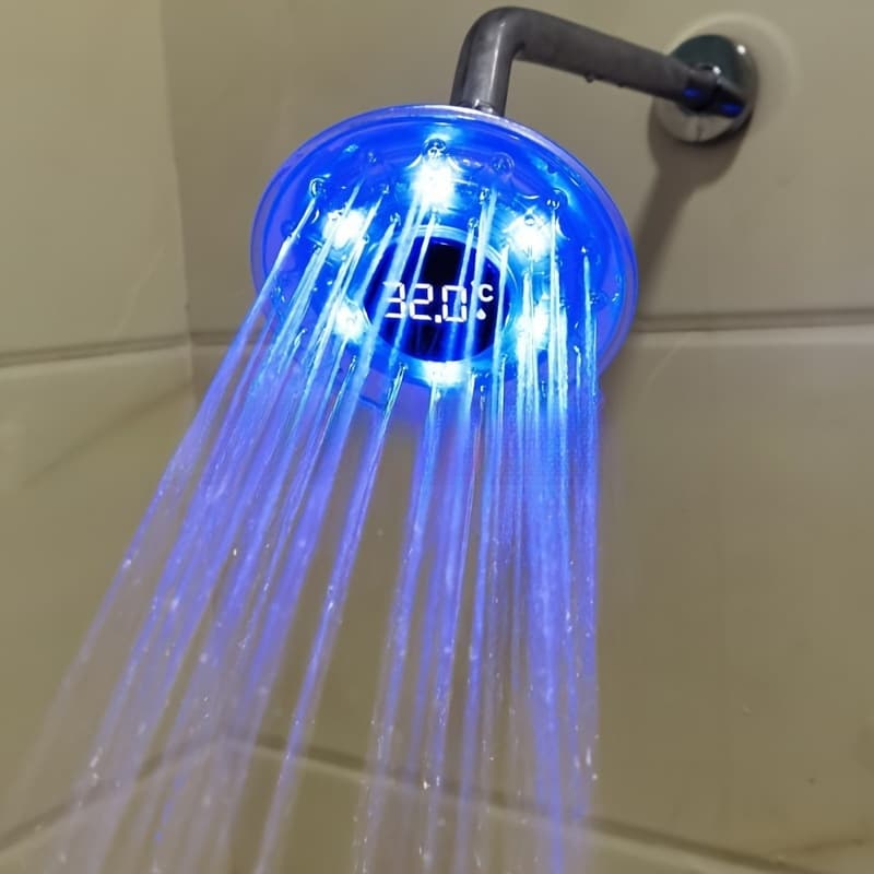 2026 New Cross-Border Dropshipping Light Shower Head with Temperature Display 4 Cross-Border