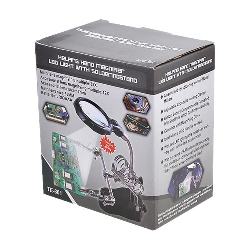 Repair Magnifier Auxiliary Clamp Circuit Board Repair Magnifier Chip Fixture with Light Magnifier