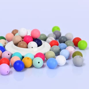 Premium New Silicone Beads 9MM Multicolor Loose Beads Children Silicone Beads Baby Teether Factory Wholesale