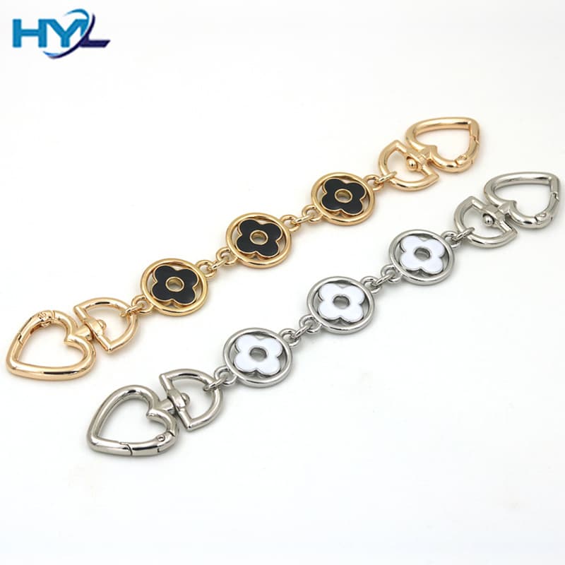 Cross-Border Wholesale Coach Style Bucket Bag Hollow Clover Extension Chain Shoulder Strap Modification Extended Chain Bag Strap Single Purchase