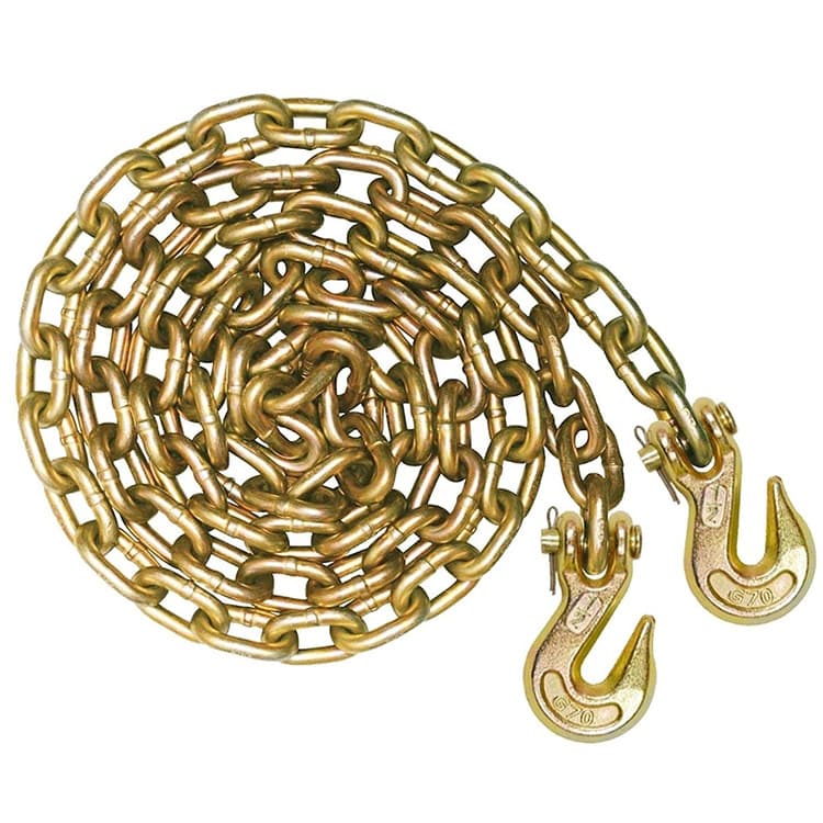 Color galvanized chain 8mm round ring lifting iron chain 12mm electro-galvanized chain 10mm sling lifting hook wholesale