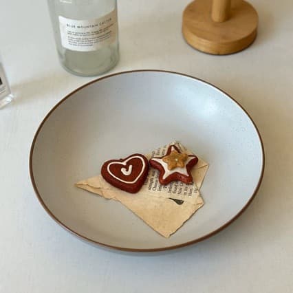 [Favorite model 15.9 two 9-inch deep plates] Household tableware ceramic dish bowl salad plate retro soup plate