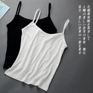 Factory Wholesale Camisole Vest Women Summer Student Undershirt Slim Fit Versatile Crew Neck Small Camisole Women Solid Color