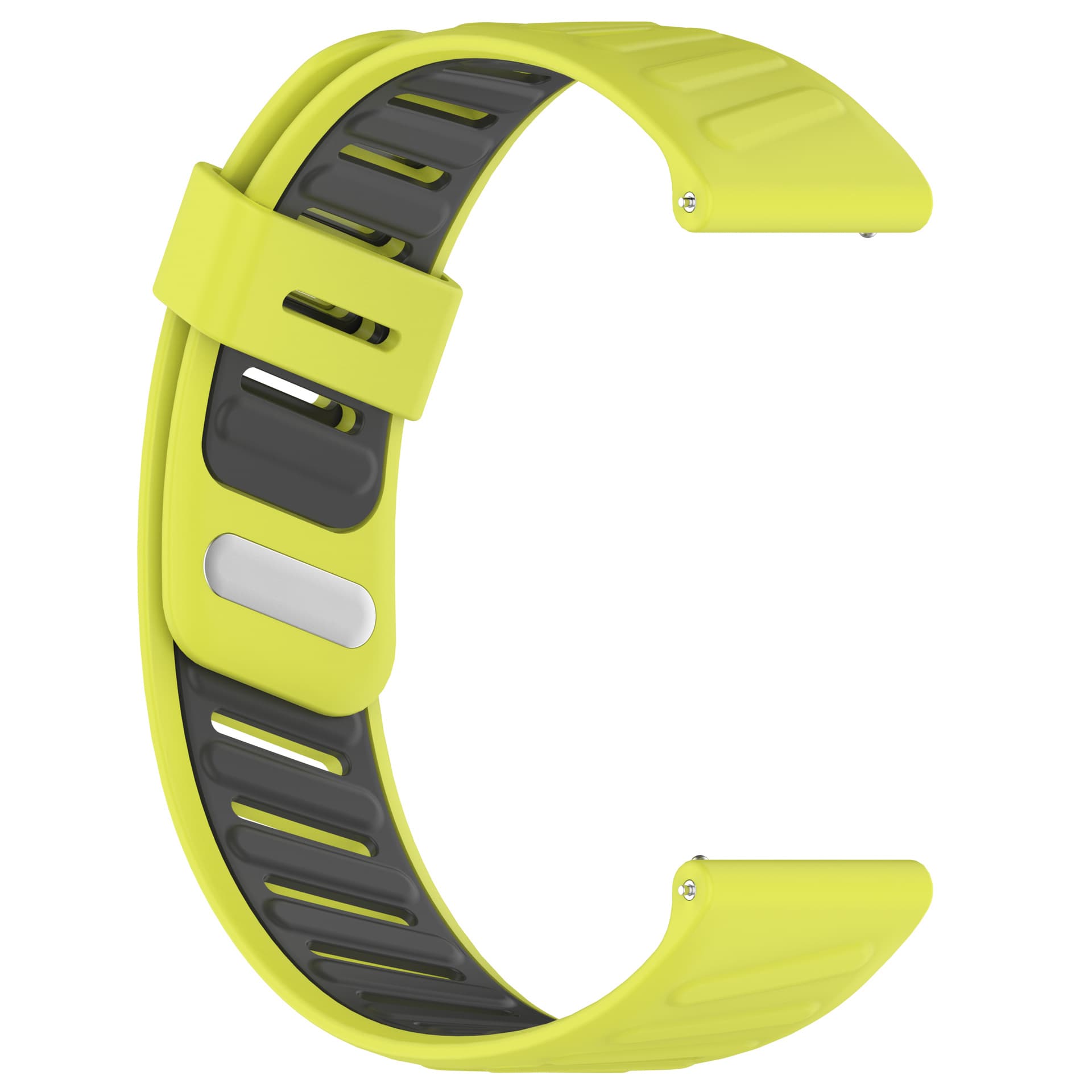 Compatible with Huawei GT5 Two-Tone Silicone Strap, Samsung Galaxy Watch3 Slanted Hole Two-Tone 22mm Silicone Band