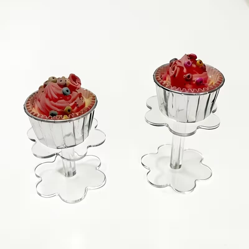 Transparent acrylic flower-shaped small booth hand-made office accessories perfume display stand photo close-up unit display stand