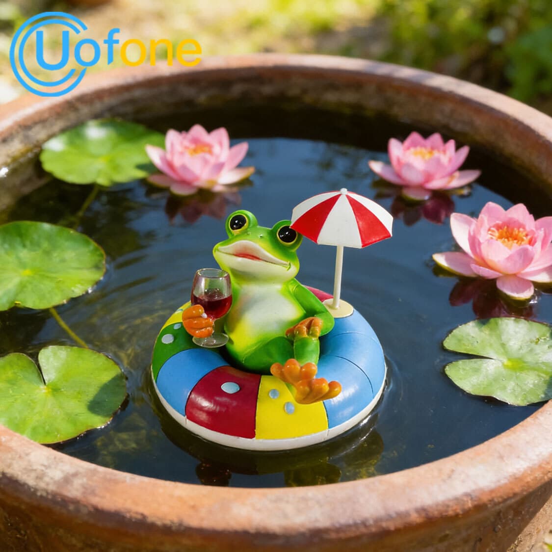 Uofone Swim Ring Frog Floating Pool Vacation Decoration Fish Tank Landscape Simulation Animal Frog Ornament