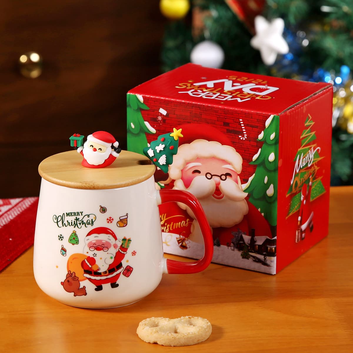 55°C Constant Temperature Cup Cartoon Creative Christmas Gift Cross-border Souvenir Holiday Gift Christmas Mug