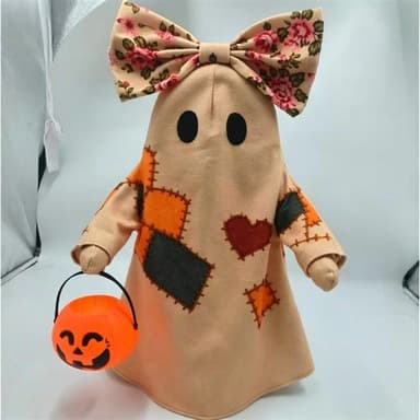 Vintage Patchwork Glowing Ghost Decor