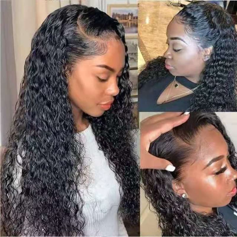 Cross-Border New European and American Women's Fashion Wig Black Long Curly Hair Small Curly Wigs Manufacturer In Stock