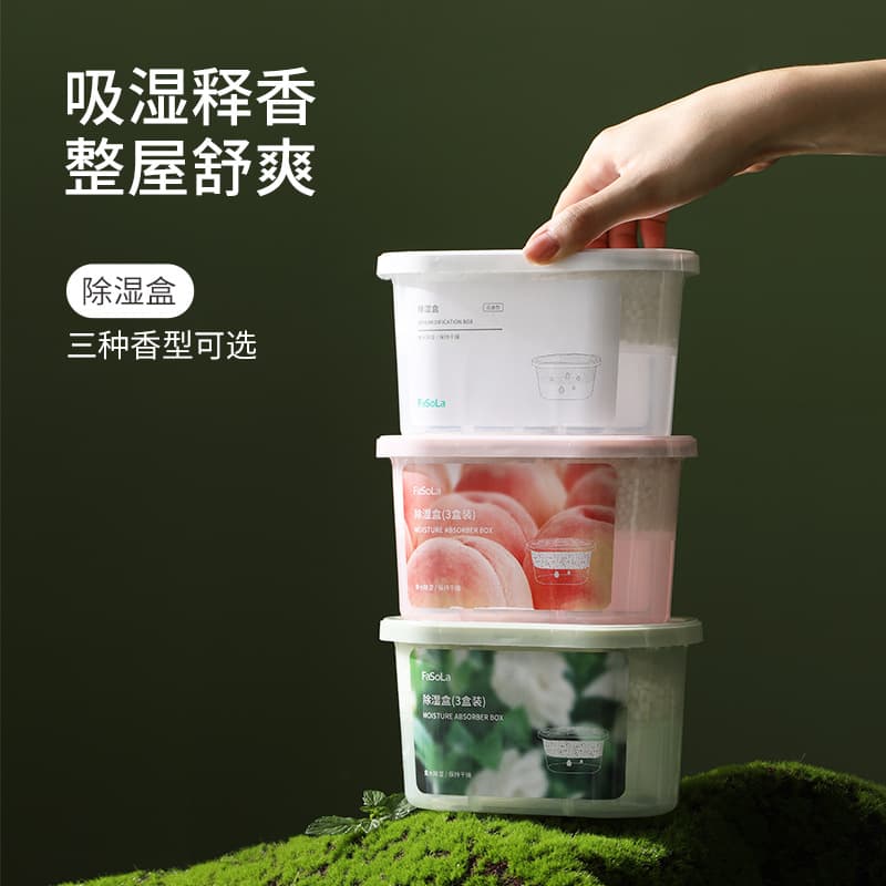 FaSoLa Dehumidifier Box Moisture Absorber for Bedroom Wardrobe Dormitory Student Anti-Mold Dampness Desiccant