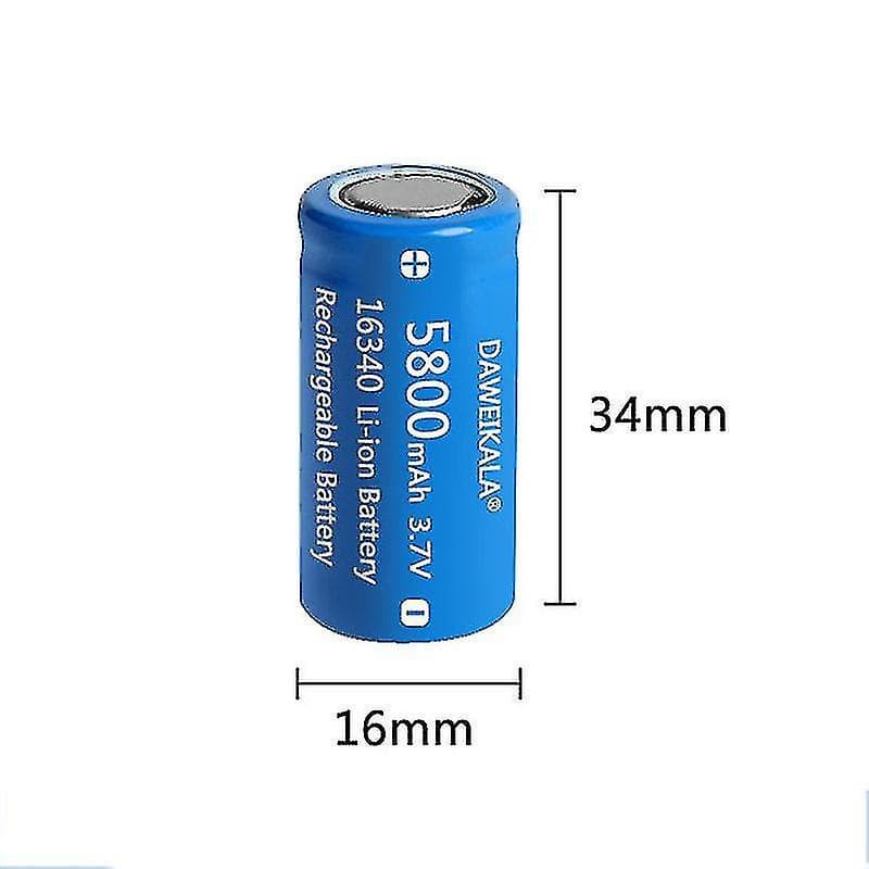 Wholesale GTL16340 Lithium Battery 3.7V 5800mAh for Laser Pointer, High-Brightness Flashlight, Instrument, Street Light
