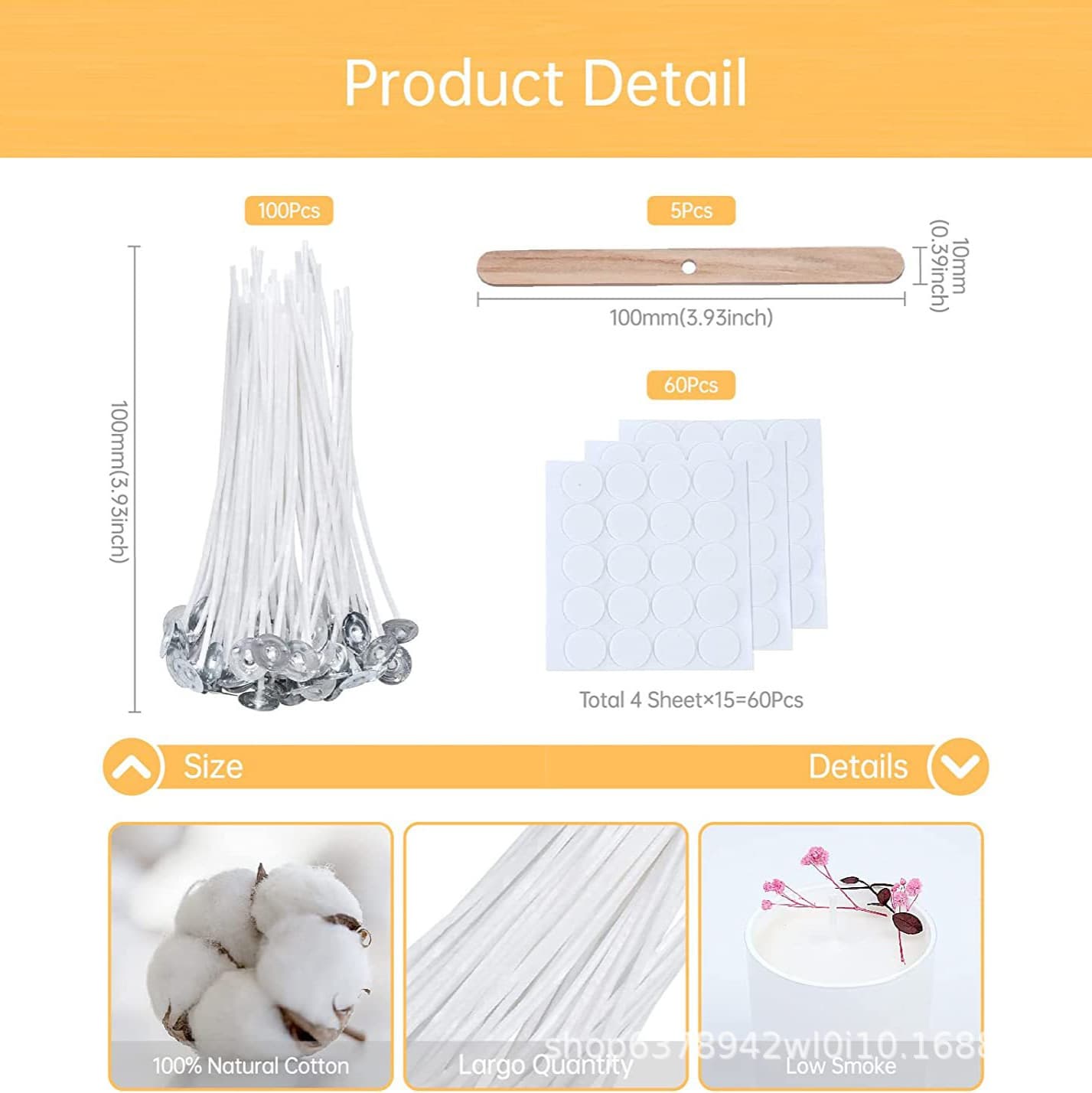 Wick Candle DIY Material Tightly Braided Candle Wick Wax Wick Set