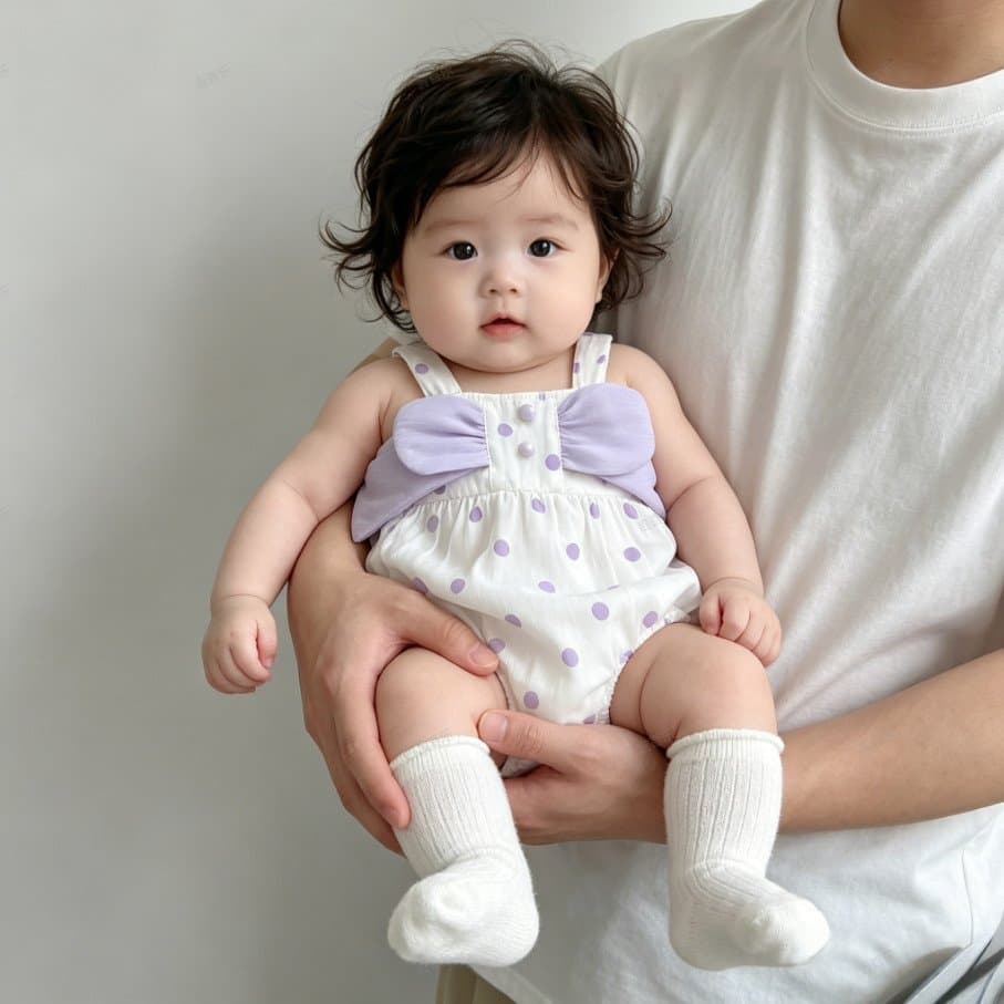 New cute style baby sling summer floral small flower bag fart clothes cute Korean version super cute baby girl crawling clothes