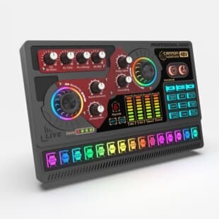 X5 Bluetooth Live Streaming Sound Card for Singing, 48V Karaoke Recording Digital Mixer with Dedicated Features