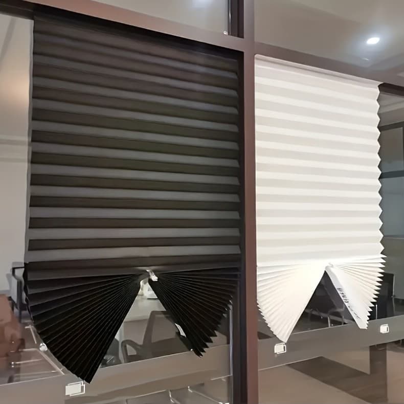 Cross-border full blackout curtains self-adhesive pleated blinds no-drill paste roller sun-shading ready portable blinds