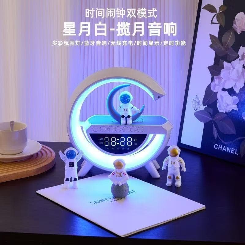 Big G3401mini cross-border new small G Bluetooth speaker wireless charging alarm clock atmosphere light multi-functional Bluetooth speaker