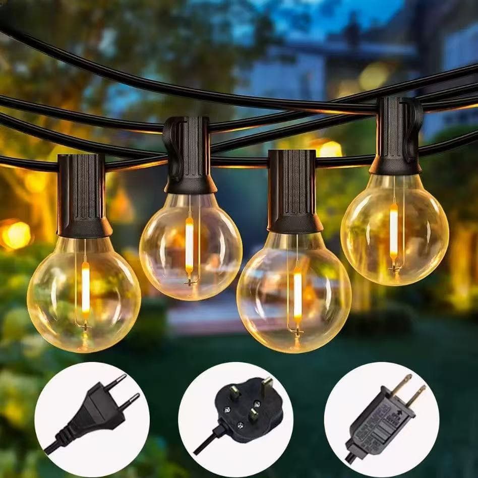 Cross-border outdoor hot-selling LED bulb G40 string light solar camping light outdoor atmosphere light courtyard festival garden