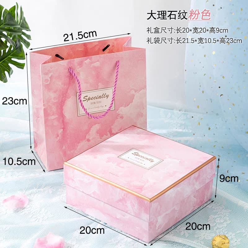 Marble Gift Box for Valentine's Day Birthday Gift Packaging Empty Large Wedding Favor Box Wholesale