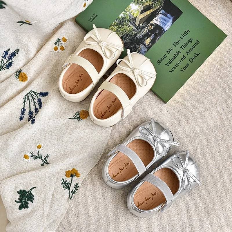 Spring and Autumn New Children's Shoes, Toddler Girl Princess Shoes, Bow Leather Shoes, Comfortable Single Shoes, Baby Lightweight Dance Shoes