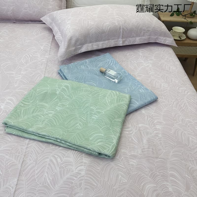 Great Value Summer Cooling Soft Bamboo Fiber Bedding Set with Elegant Patterns, Smooth Double Sleeper Sheet Wholesale
