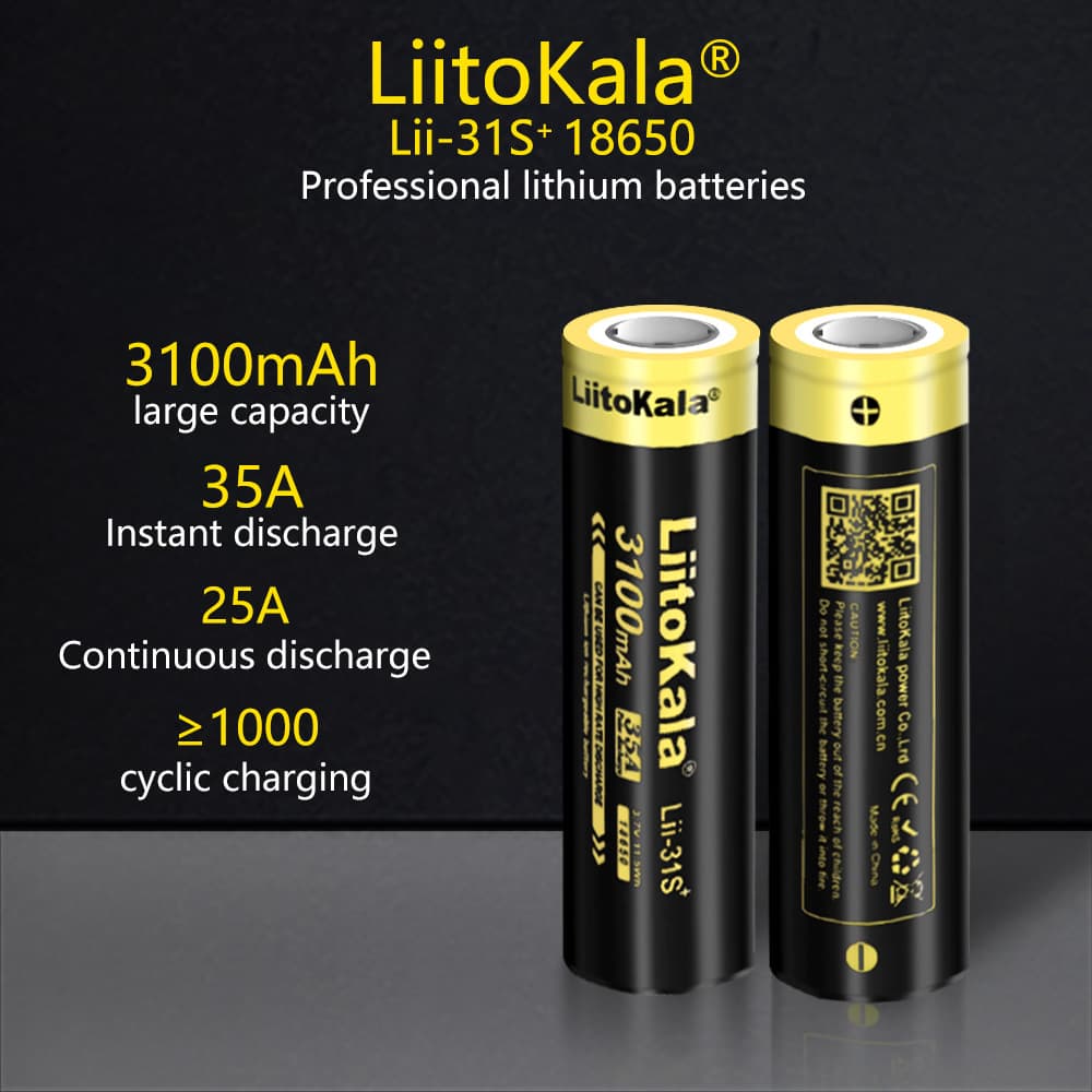 Cross-border exclusive supply of LiitoKala Lii-31S 18650 3000mah 10C discharge rechargeable lithium battery