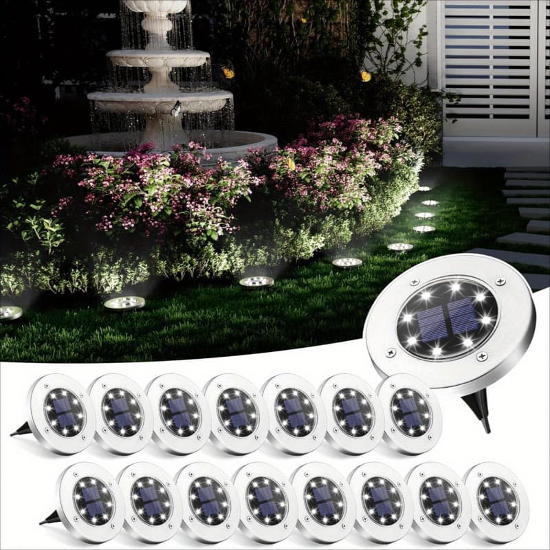 2026 New Cross-Border Dropshipping Solar Street Light Outdoor 8LED Solar Disc Cross-Border