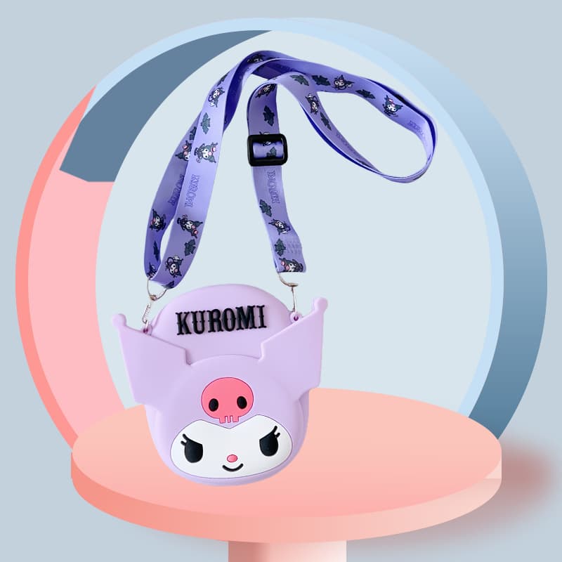 Kuromi Women's Bag Melody Shoulder Bag Children's Bag Coin Purse Cute Small Bag Cartoon Fashion Silicone Crossbody Bag