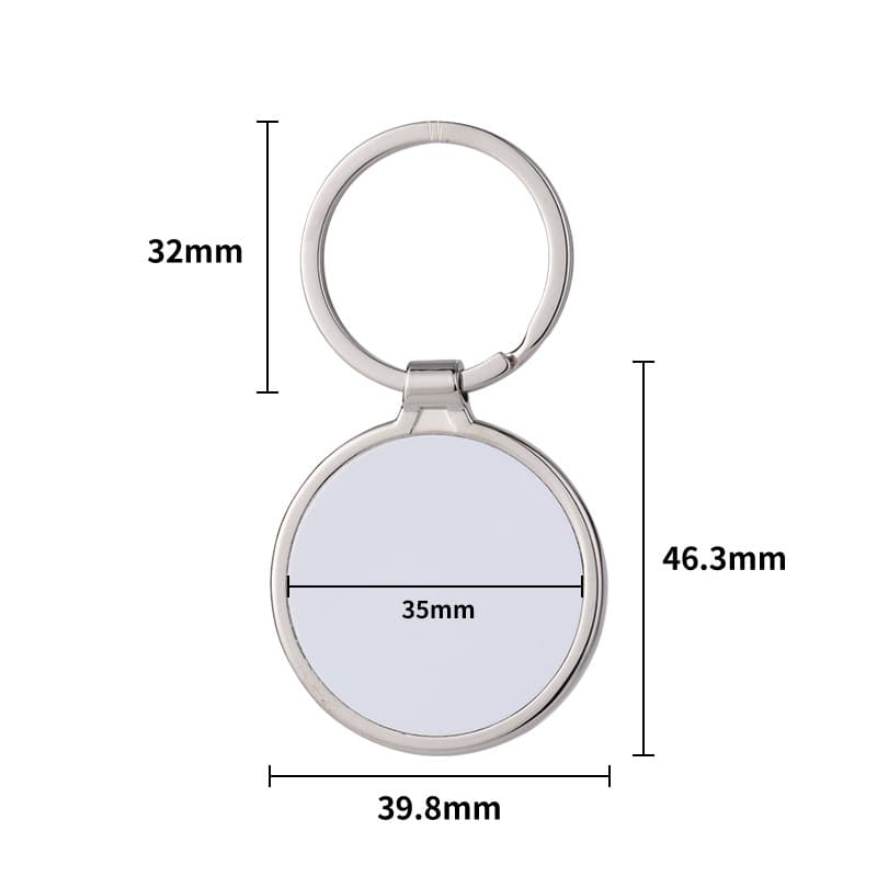 Metal Hot-Selling Round Square Heart Zinc Alloy Mini Keychain Cross Keychain Heat Transfer Keychain