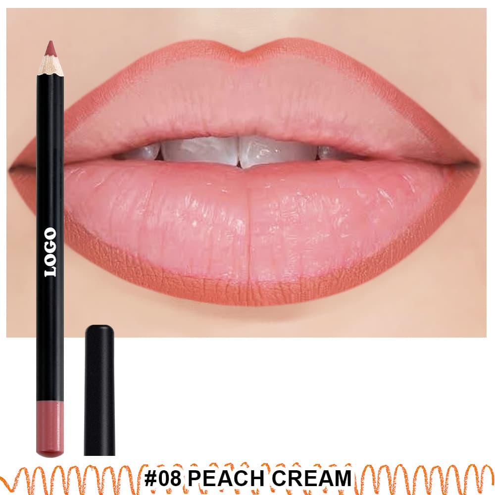 Waterproof Lip Liner Pencil for Cosplay, No Logo, Matte, Long-Lasting, Nude Lip Liner Pencil