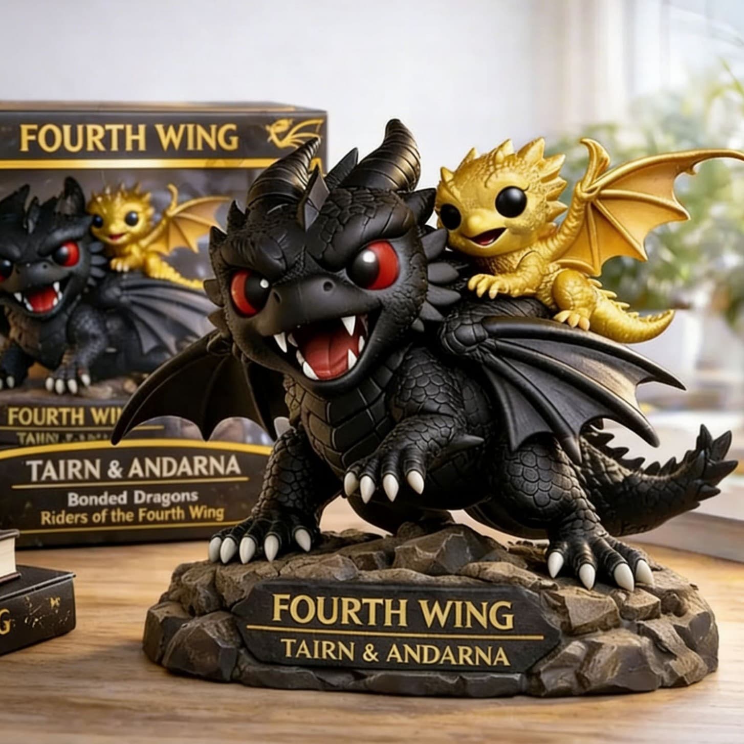Cross-border new product Tyne and Andana connect the dragon knight fourth wing collection resin desktop ornaments