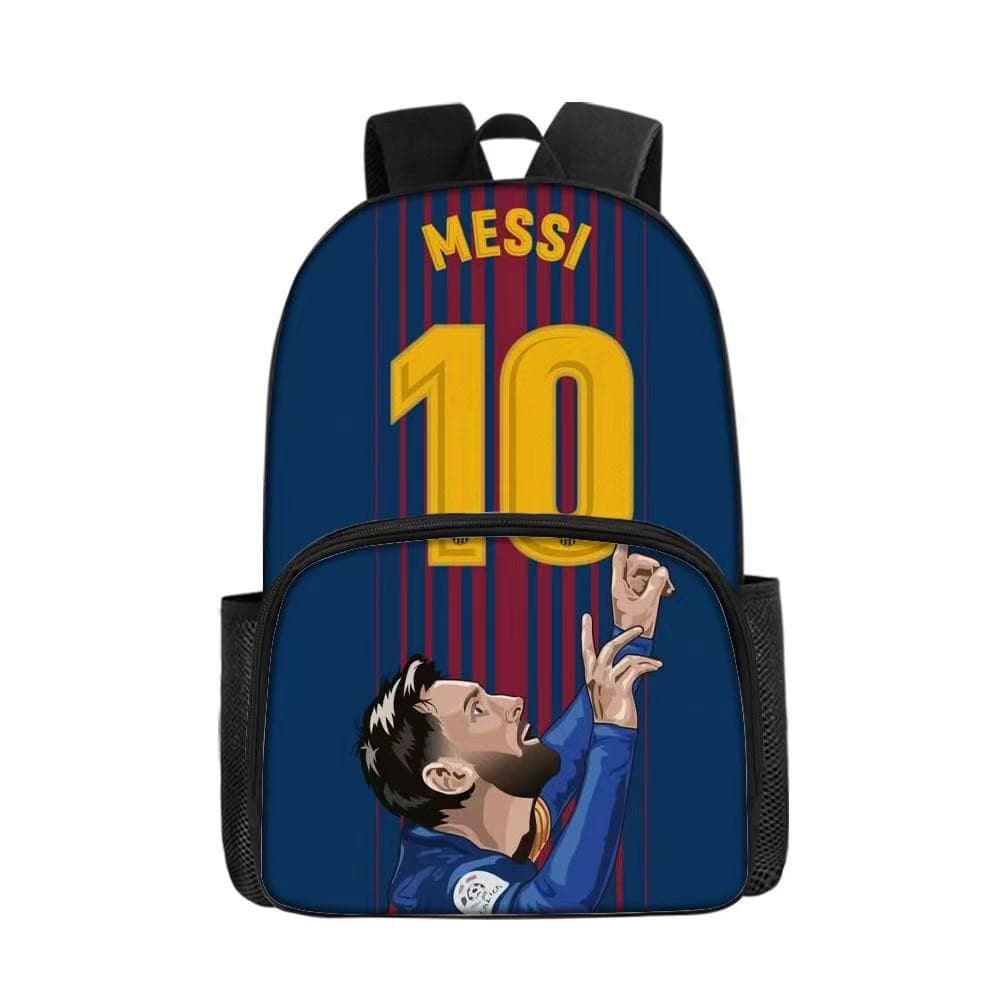 Cross-border hot selling new football peripherals Messi student schoolbags large capacity lightweight backpacks children's backpacks in stock