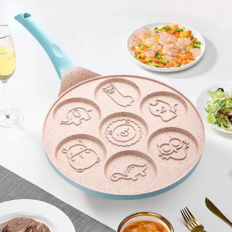 Daily Use Kitchen Utensils / Frying Pan Flat Bottom Pan Non-Stick Coating Easy to Clean Dishwasher Safe