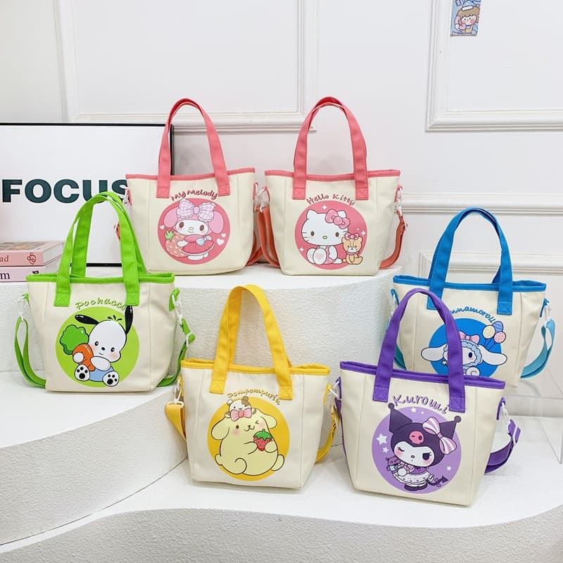 New Cute Women's Handbag Fashion Cartoon Shoulder Bag Casual Versatile Crossbody Bag Office Commute Small Square Bag