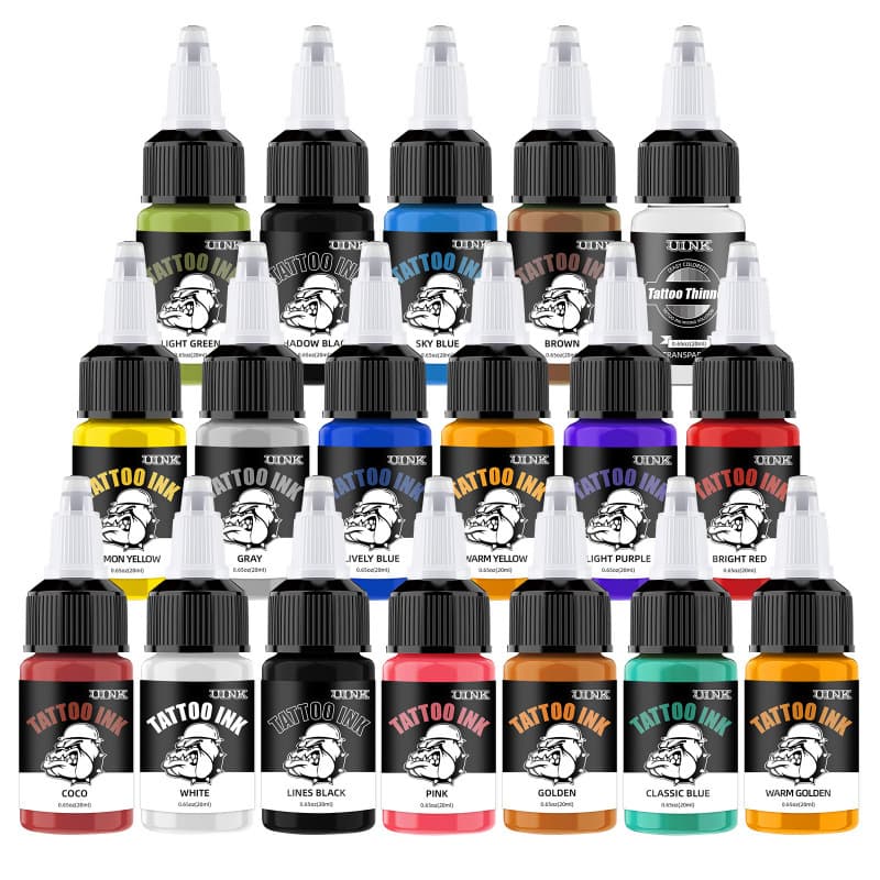 Cross-border Bestseller UINK Tattoo Ink Set 18 Colors 20ml Tattoo Pigment Tattoo Supplies