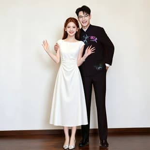 White Engagement Evening Dress, Slim Fit Little White Dress, Daily Wear, Bride Toast Dress, Elegant and Graceful, Premium Look