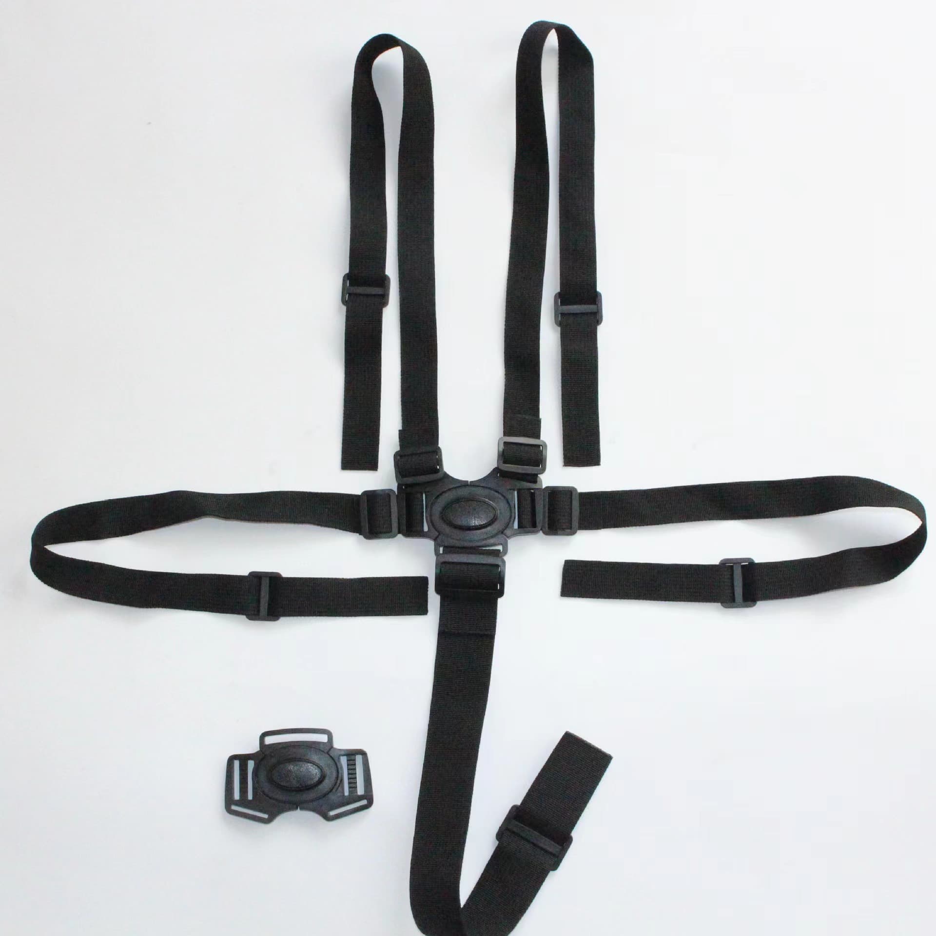 Children's dining chair five-point safety belt Baby stroller five-point safety belt Children's tricycle straps