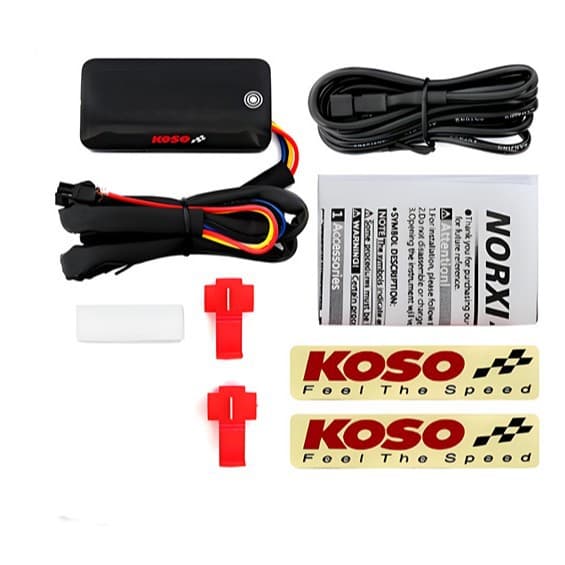 KOSO 3-in-1 Motorcycle Water Temperature, Voltage, and Time LCD Display Gauge with Digital Temperature Display Multifunction