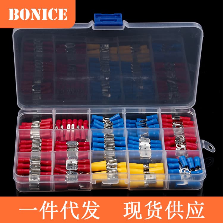 280PCS Cold-Press Terminal Box Set Rubber Insulated Terminal Combination Terminal Box Set Drop Shipping