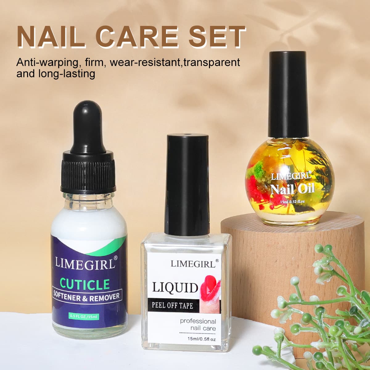 Nail Hand Care Functional Gel Set Nail Cuticle Remover Softener Nourishing Oil Nail Care Cuticle Oil Anti-spill Gel