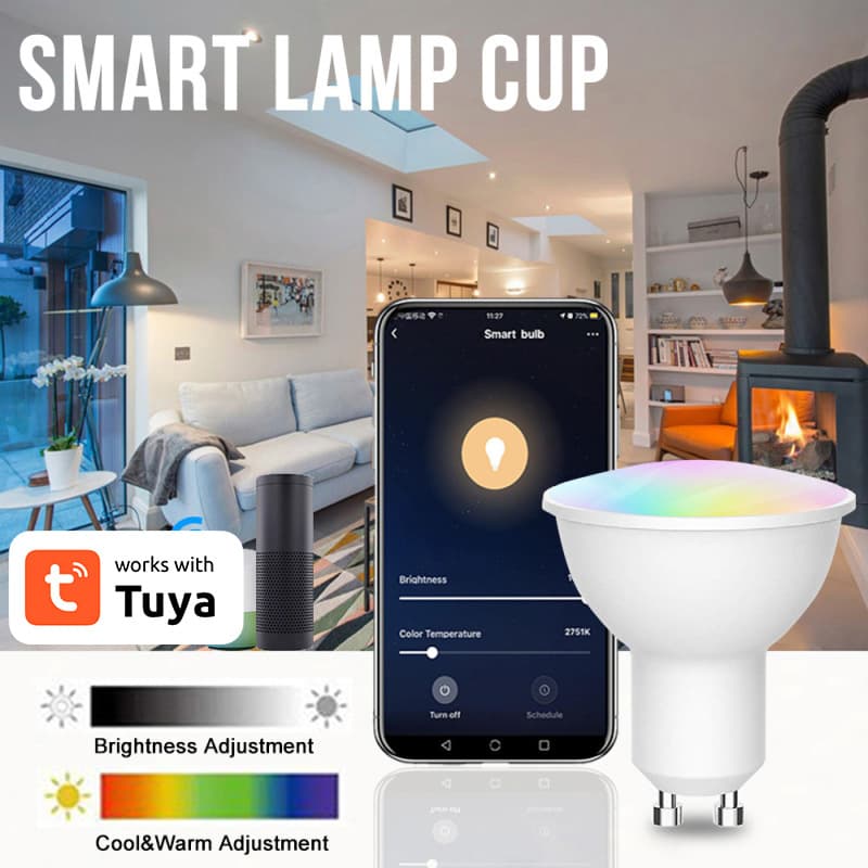 Tuya Smart WiFi Voice Light Cup Bulb 5W RGB+WW+CW