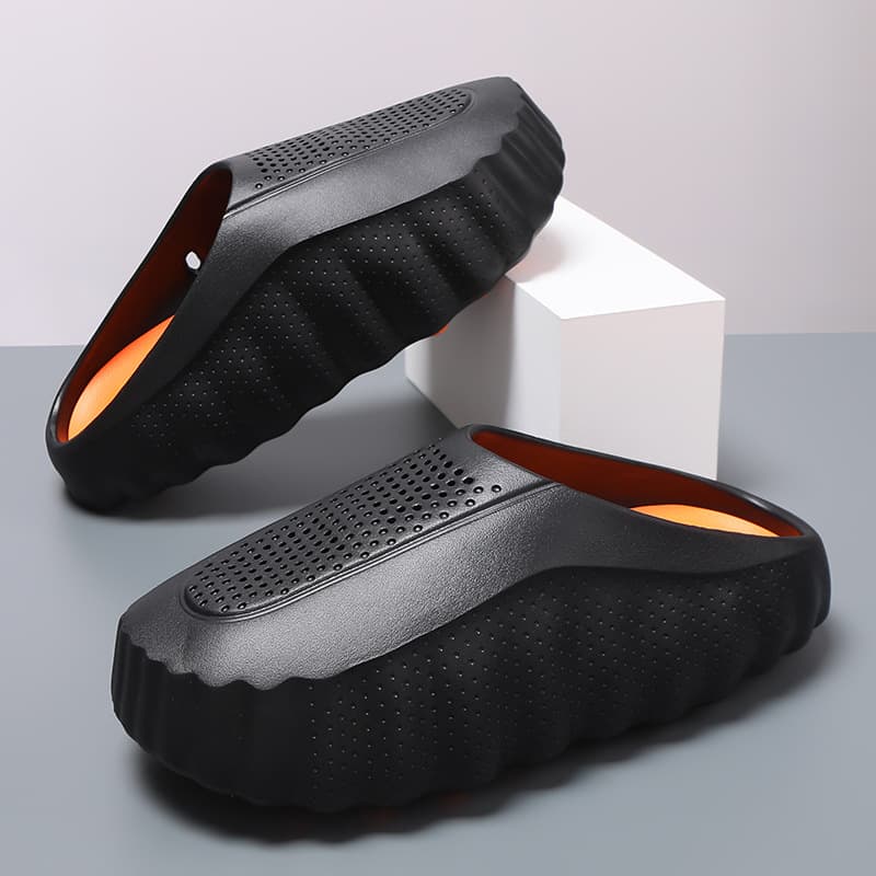 Cross-Border Hot Selling Closed-Toe Sandals for Men Summer Thick Sole Massage Particle Sports Croc Sandals Outdoor Beach Sandals for Women