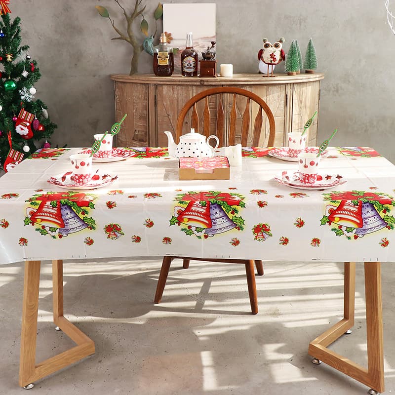 Factory wholesale Christmas tablecloth, Christmas decoration coffee table cover, Christmas bed runner, bed end cloth, home decoration dining table cloth, tea