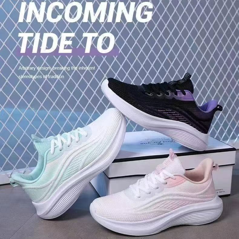 New Summer Women's Running Shoes Athletic Sneakers Casual Versatile Fashionable Soft High-Elasticity Mesh Lightweight Running Shoes