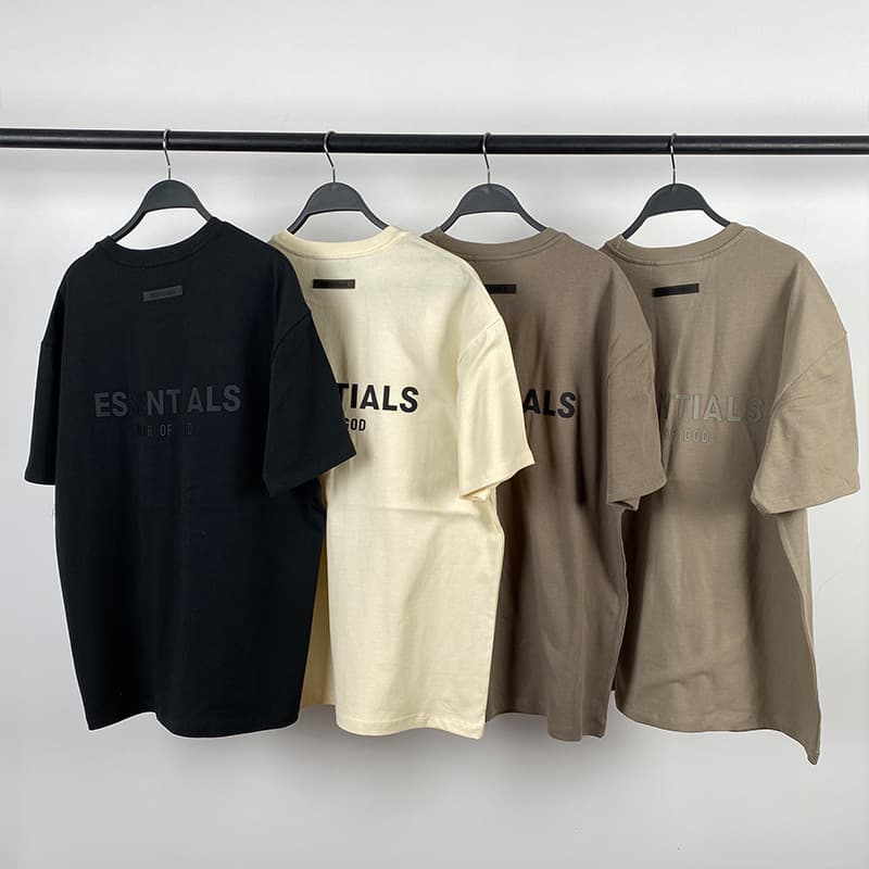 Street Style Loose Fit Short Sleeve T-Shirt Essential Brand Cotton Printed Casual Round Neck Top for Teens And Adults