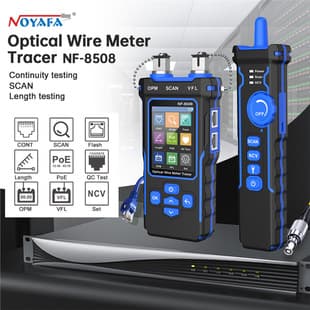 NOYAFANF-8508 Length Tester Cable Tester for Network Fiber Optic Red Light Power Meter