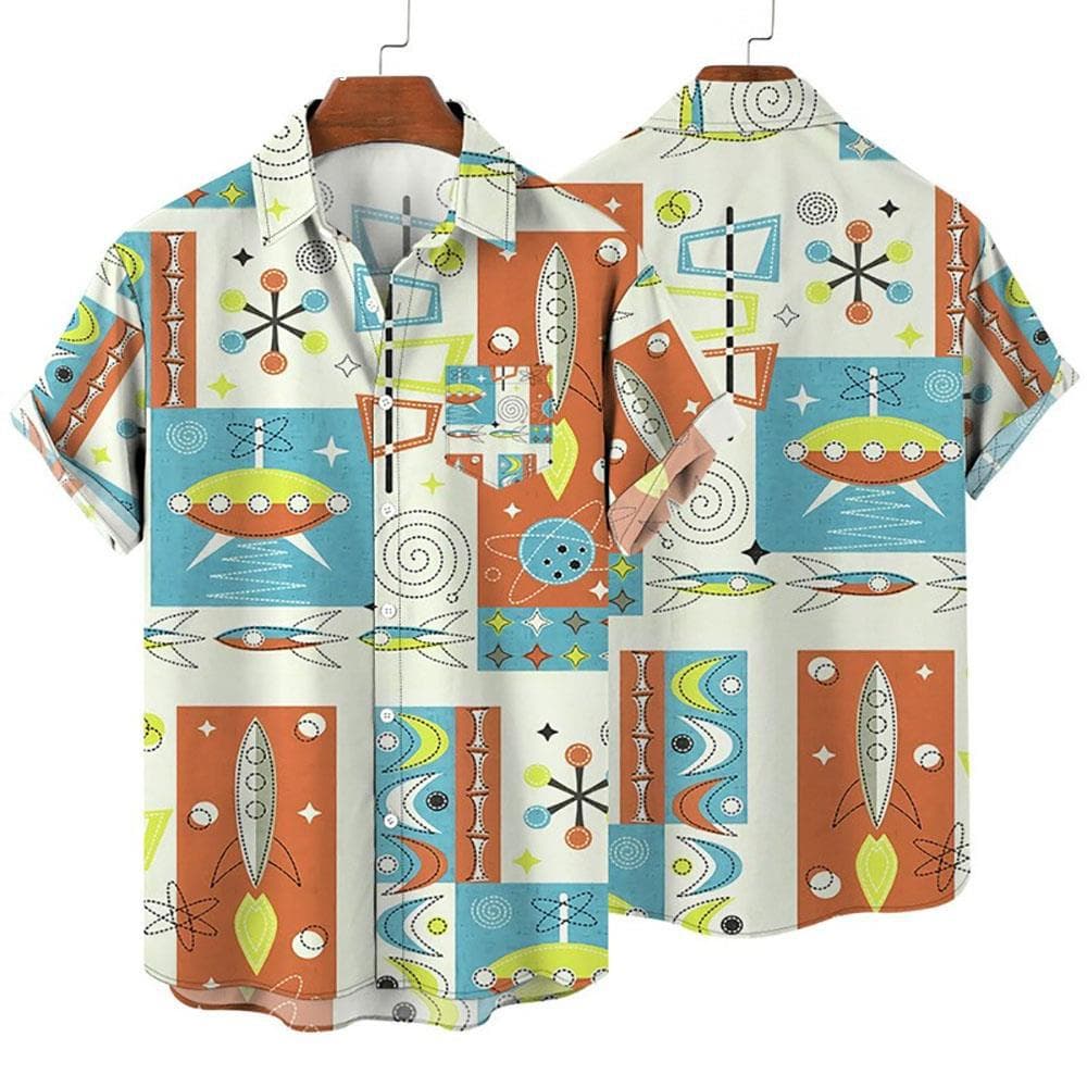 2022 Hawaiian Shirt Man3d Print Male Clothes Men's Shirt Sum
